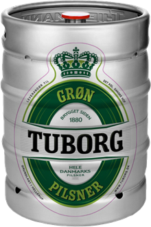 Grøn Tuborg  barrel 25 liter