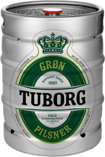 Grøn Tuborg  barrel 25 liter
