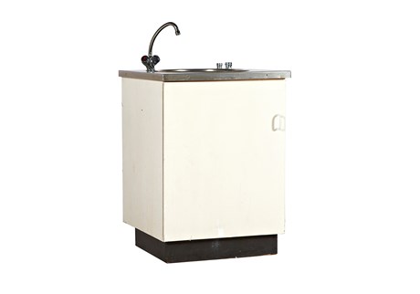 Kitchen unit w/ cold water, incl. connection and drain, indoors